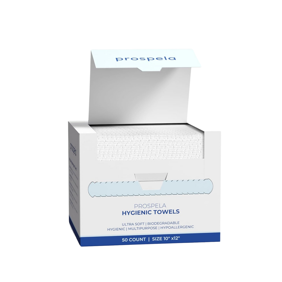 Clean Disposable Face Towels XL — 50 Count Box, Biodegradable